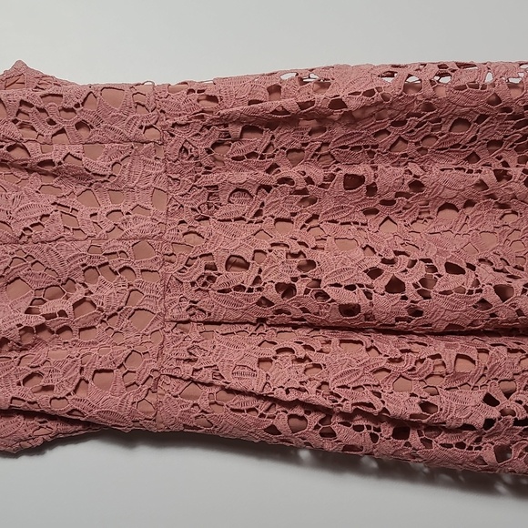 ASTR THE LABEL Pink Lace Midi Cocktail Dress Size Small - Picture 7 of 16